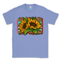 Colony Blue sunflower serape leopard background Classic Tee - Jasminsmagicworld
