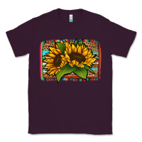 Plum sunflower serape leopard background Classic Tee - Jasminsmagicworld