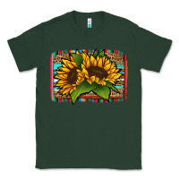 Sports Green sunflower serape leopard background Classic Tee - Jasminsmagicworld