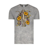 Cloud Rock mardi gras chest sunflowers skeleton Vintage Tee - FaDigitalArtStudio