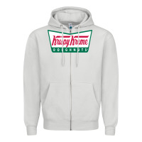 Dove Grey krispy kreme Zipper Hoodie - PixelFlow