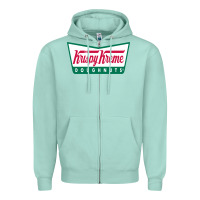 Seafoam krispy kreme Zipper Hoodie - PixelFlow