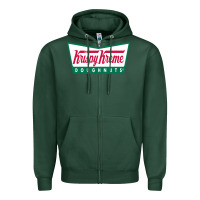 Sports Green krispy kreme Zipper Hoodie - PixelFlow