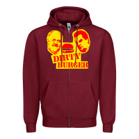 Dirty Burger Zipper Hoodie | Teevron