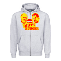 Heather Grey dirty burger Zipper Hoodie - PixelFlow