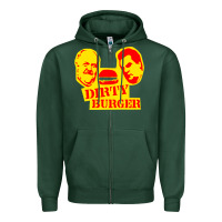 Sports Green dirty burger Zipper Hoodie - PixelFlow