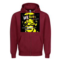 Burgundy U.K. SUBS special music punk Zipper Hoodie - PixelFlow