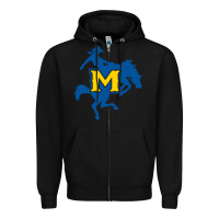 Black mcneese  athletics Zipper Hoodie - PixelFlow