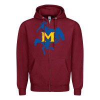 Burgundy mcneese  athletics Zipper Hoodie - PixelFlow