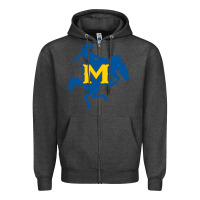 Charcoal Heather mcneese  athletics Zipper Hoodie - PixelFlow