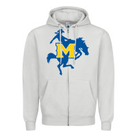 Dove Grey mcneese  athletics Zipper Hoodie - PixelFlow