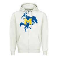 Oatmeal Heather mcneese  athletics Zipper Hoodie - PixelFlow