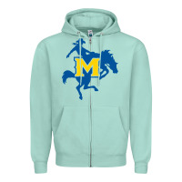 Seafoam mcneese  athletics Zipper Hoodie - PixelFlow