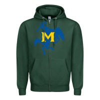 Sports Green mcneese  athletics Zipper Hoodie - PixelFlow
