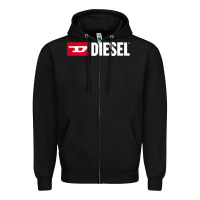 Black Diesel Zipper Hoodie - PixelFlow