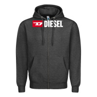 Charcoal Heather Diesel Zipper Hoodie - PixelFlow