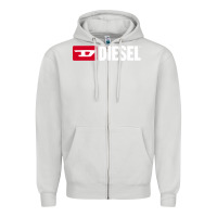 Dove Grey Diesel Zipper Hoodie - PixelFlow