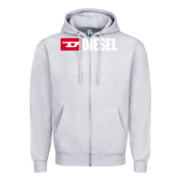Heather Grey Diesel Zipper Hoodie - PixelFlow