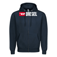 Navy Diesel Zipper Hoodie - PixelFlow