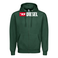 Sports Green Diesel Zipper Hoodie - PixelFlow