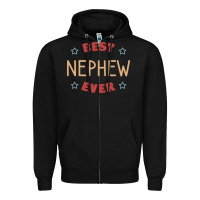 Black Best nephew ever Zipper Hoodie - PixelFlow