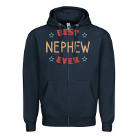 Navy Best nephew ever Zipper Hoodie - PixelFlow