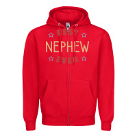 Red Best nephew ever Zipper Hoodie - PixelFlow
