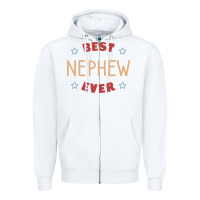 White Best nephew ever Zipper Hoodie - PixelFlow