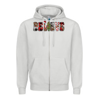 Dove Grey believe Zipper Hoodie - JahusDesignShop
