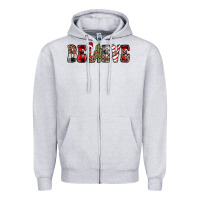 Heather Grey believe Zipper Hoodie - JahusDesignShop