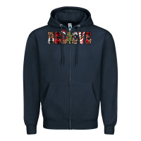 Navy believe Zipper Hoodie - JahusDesignShop