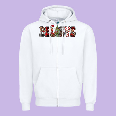 Believe Zipper Hoodie Designed By Jahusdesignshop