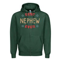 Sports Green Best nephew ever Zipper Hoodie - PixelFlow