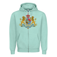 Seafoam Iran Coat of arms Flag souvenir Iranian Persian Zipper Hoodie - PixelFlow