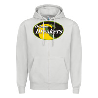Dove Grey Orlando breakers football team Zipper Hoodie - PixelFlow