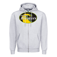 Heather Grey Orlando breakers football team Zipper Hoodie - PixelFlow