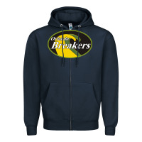 Navy Orlando breakers football team Zipper Hoodie - PixelFlow