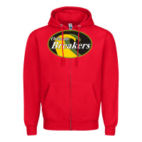 Red Orlando breakers football team Zipper Hoodie - PixelFlow