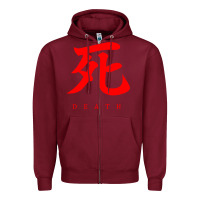 Burgundy Sekiro - Death Zipper Hoodie - PixelFlow