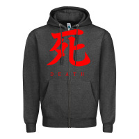 Charcoal Heather Sekiro - Death Zipper Hoodie - PixelFlow