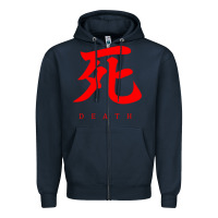Navy Sekiro - Death Zipper Hoodie - PixelFlow