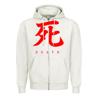 Oatmeal Heather Sekiro - Death Zipper Hoodie - PixelFlow