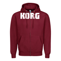Burgundy korg new Zipper Hoodie - PixelFlow