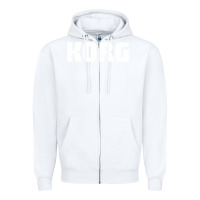 White korg new Zipper Hoodie - PixelFlow