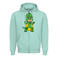 Seafoam gekko cat boy Zipper Hoodie - PixelFlow