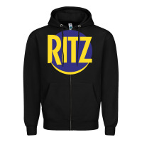 Black ritz cracker Zipper Hoodie - PixelFlow
