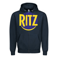 Navy ritz cracker Zipper Hoodie - PixelFlow