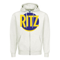 Oatmeal Heather ritz cracker Zipper Hoodie - PixelFlow