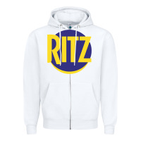 White ritz cracker Zipper Hoodie - PixelFlow