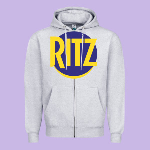 Ritz Cracker Zipper Hoodie Designed By Pixelflow